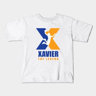 Xavier Custom Player Basketball Your Name The Legend T-Shirt Kids T-Shirt